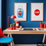 Home 20 브랜드 로고 디자인의 성공 사례 - A vibrant, modern branding studio workspace with a designer sketching minimalist logos on a digital ...