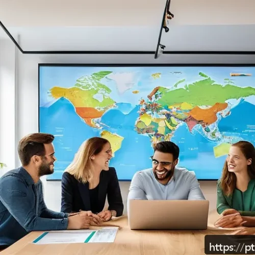 Home 31 최고의 인포그래픽 디자인 도구 - A modern, bright co-working space with diverse designers and data analysts collaborating on large to...