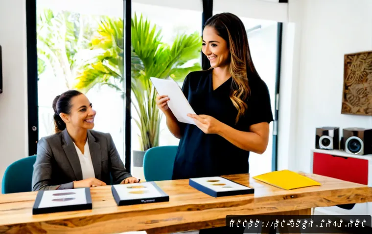 Home 30 브랜드 재디자인의 성공과 실패 사례 - Photorealistic Brazilian small-business owner in a bright São Paulo design studio, confidently prese...